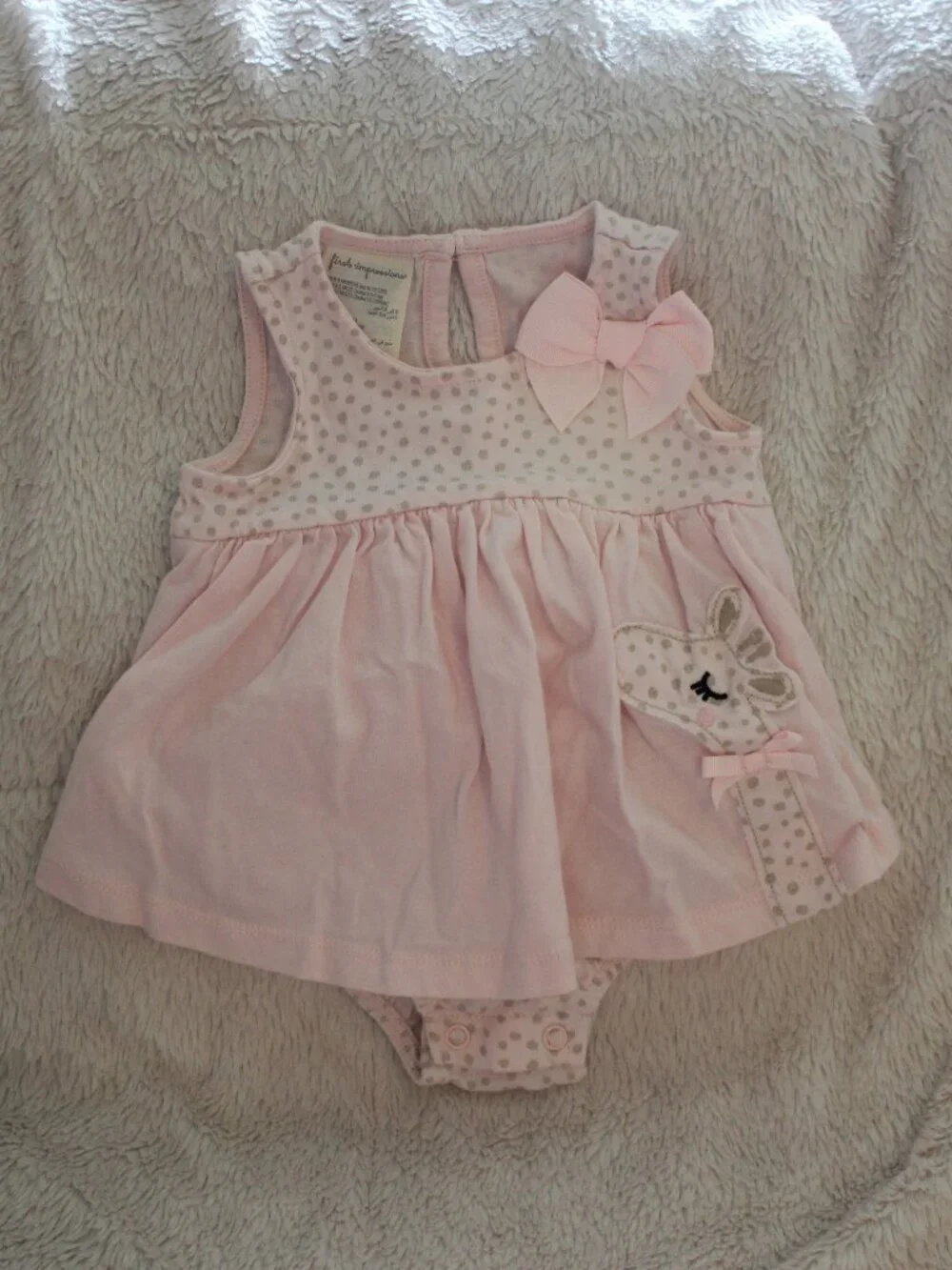 Lot of 4 Baby Girl Rompers 0-3 Months